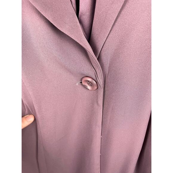 Torrid Muave Purple Longline Drape Front Blazer Plus Size 2X One Button Business - Picture 6 of 14